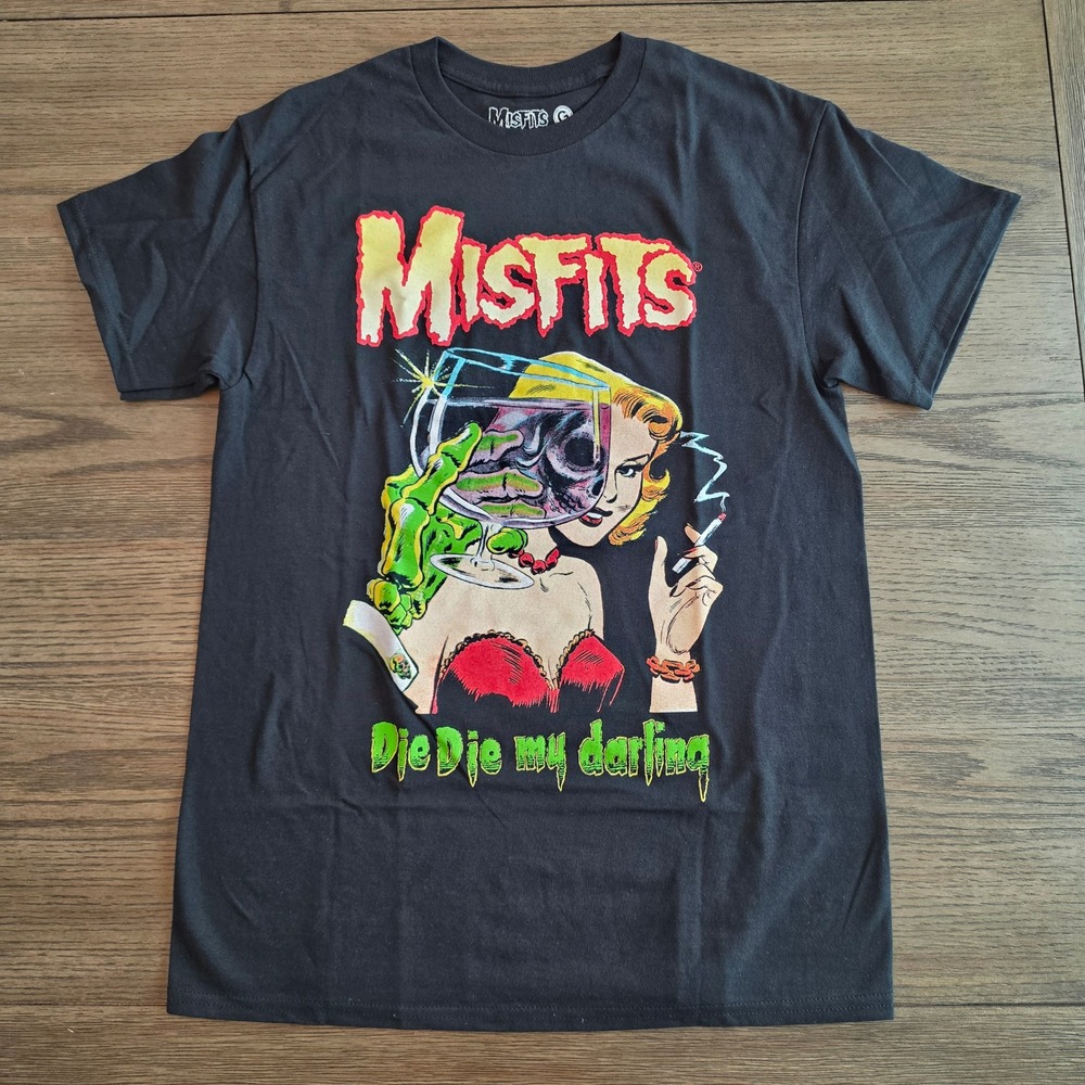 Misfits Die Die My Darling Band Shirt Black Graphic Tee Mens Medium NWOT
